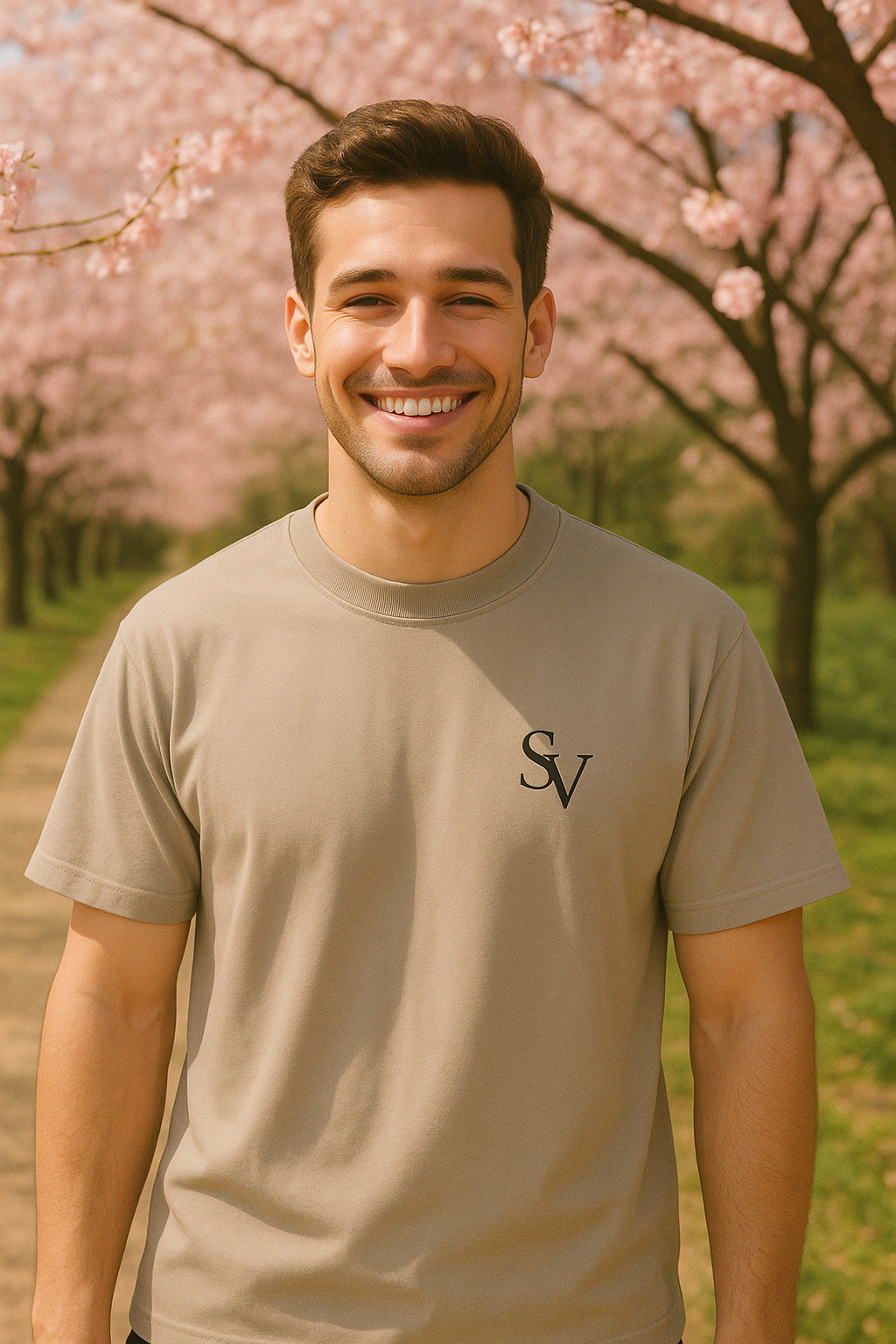 Man mit SV T-Shirt in Braun